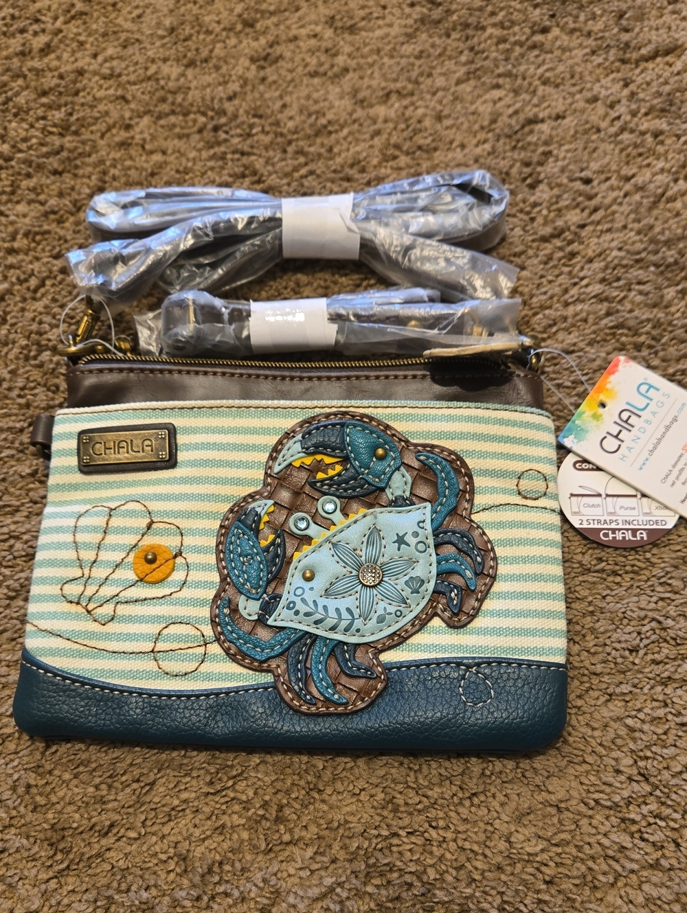 Teal Crab - Chala Mini Crossbody